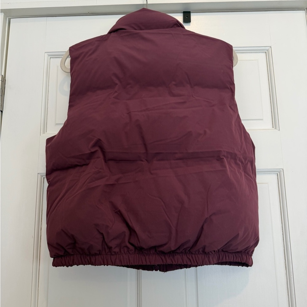 Thread & Supply Maroon Puffer Cropped Vest - Picture 6 of 6